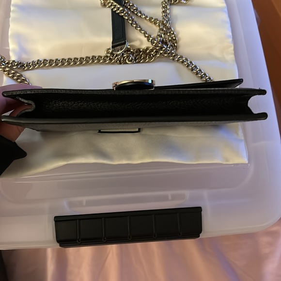 Gucci Interlocking Wallet on Chain Pebbled Leather Bag - Picture 6 of 9